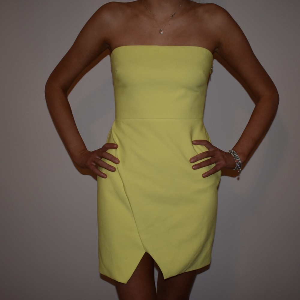 Likely strapless mini dress